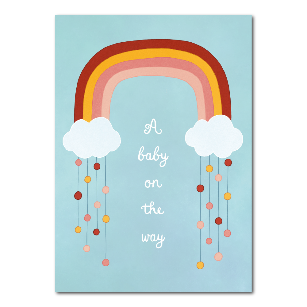 Little one on the way rainbow | Card: Dutch