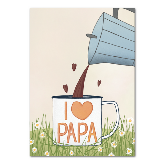 I ❤ Dad with fika | Card