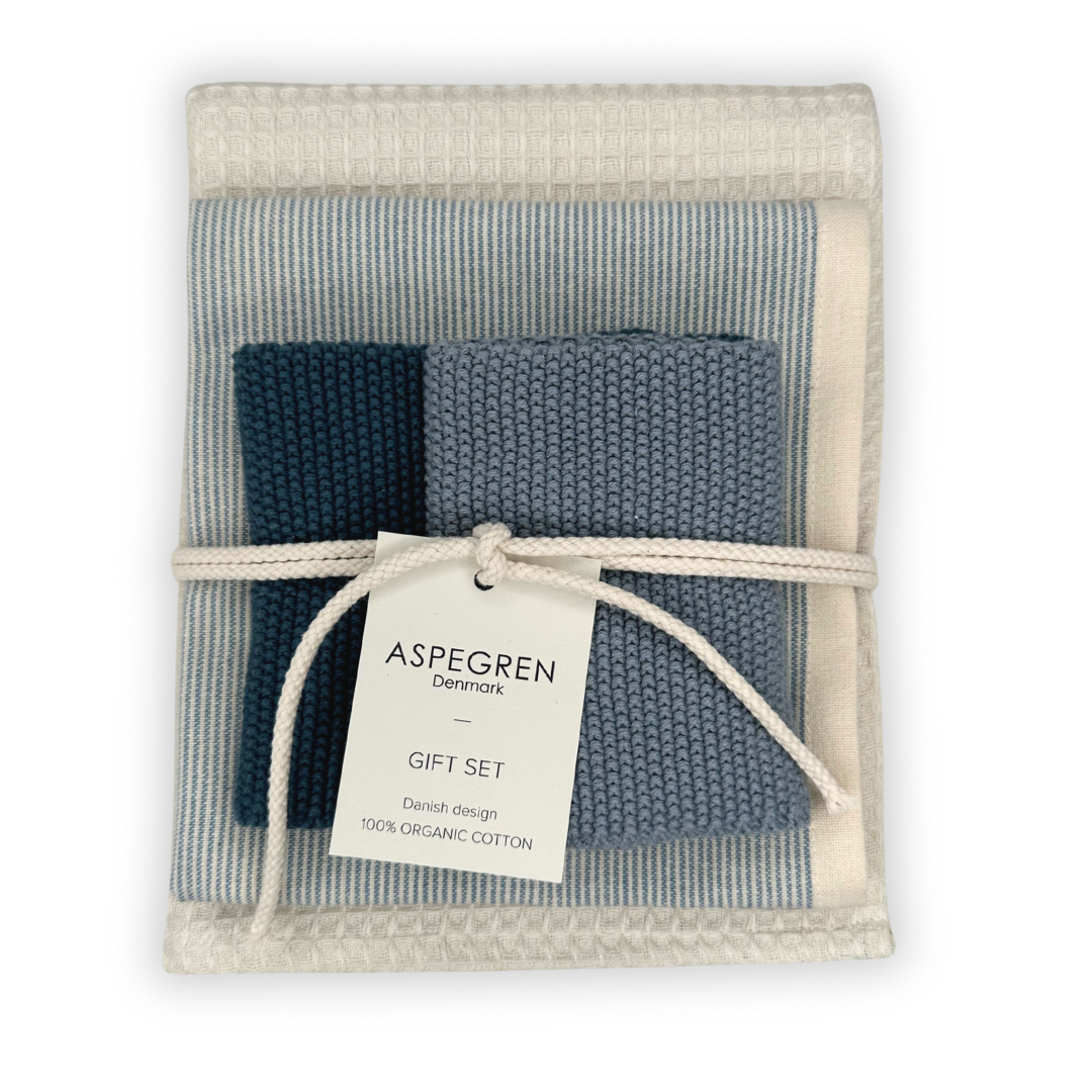 Striped Kitchen Textiles Gift Set: Four