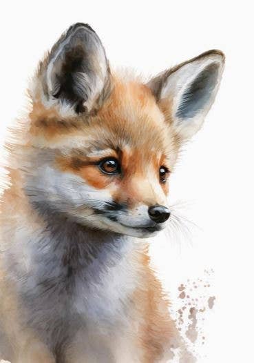 Poster Print Little fox A4