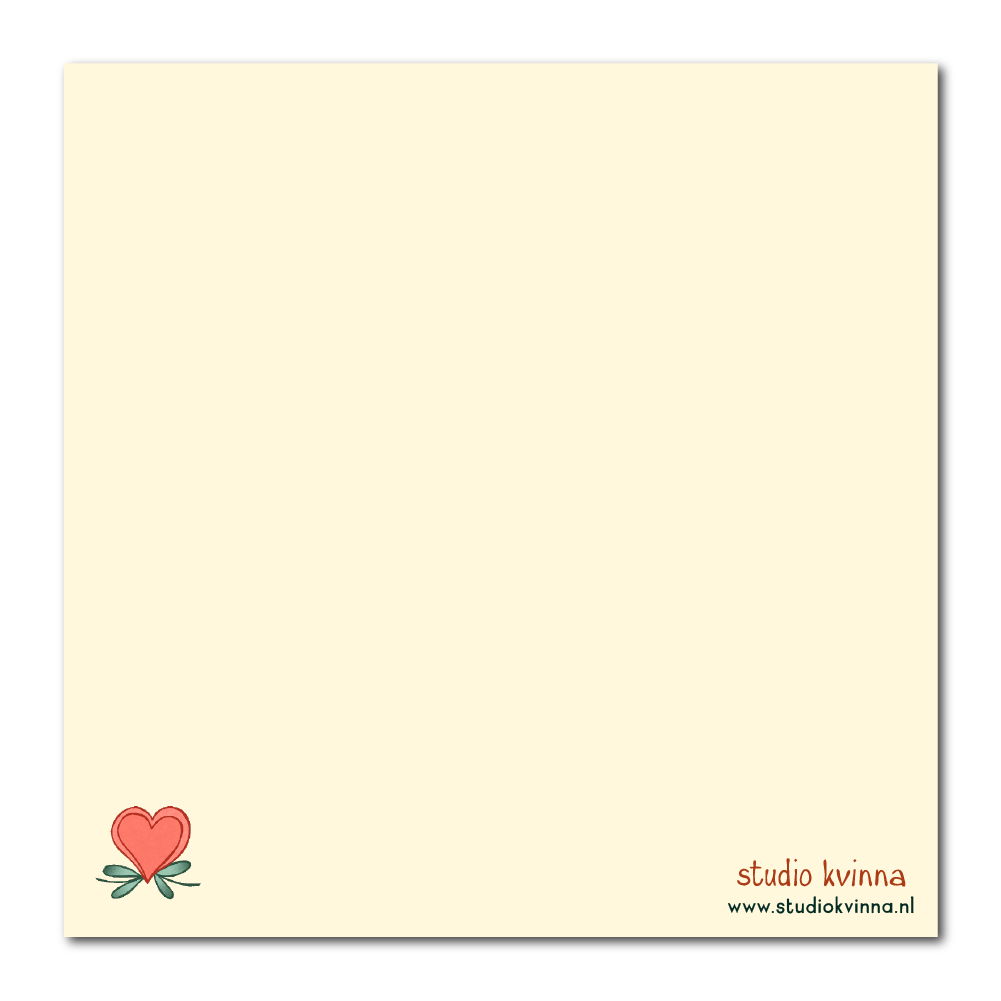 Mama card with little geese, hearts, and flowers