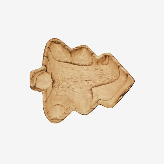 Wooden christmas tree tray small