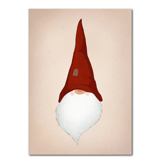 Scandinavische tomte | Kerstkaart
