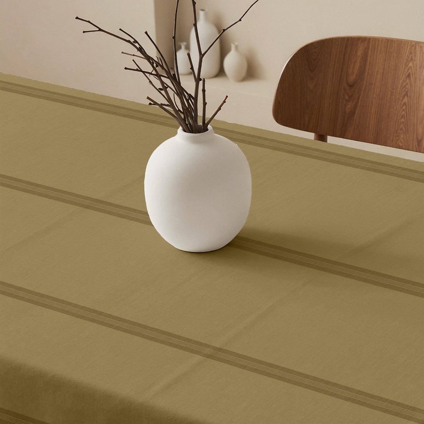 Stain-resistant 100% cotton tablecloth Nua Ochre: 200x155 cm