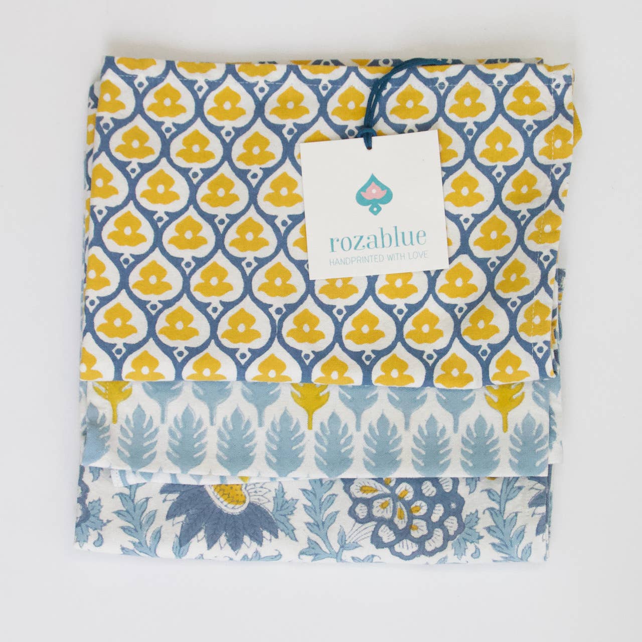 Handmade Sunny day Blue kitchen Dishcloth - 100% Cotton