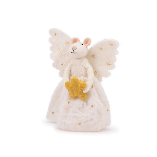 Decoratie Muis ENGEL met Ster