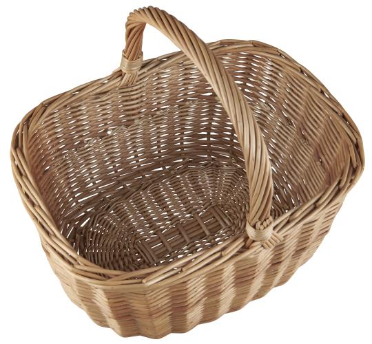 Shopping basket w/handle across