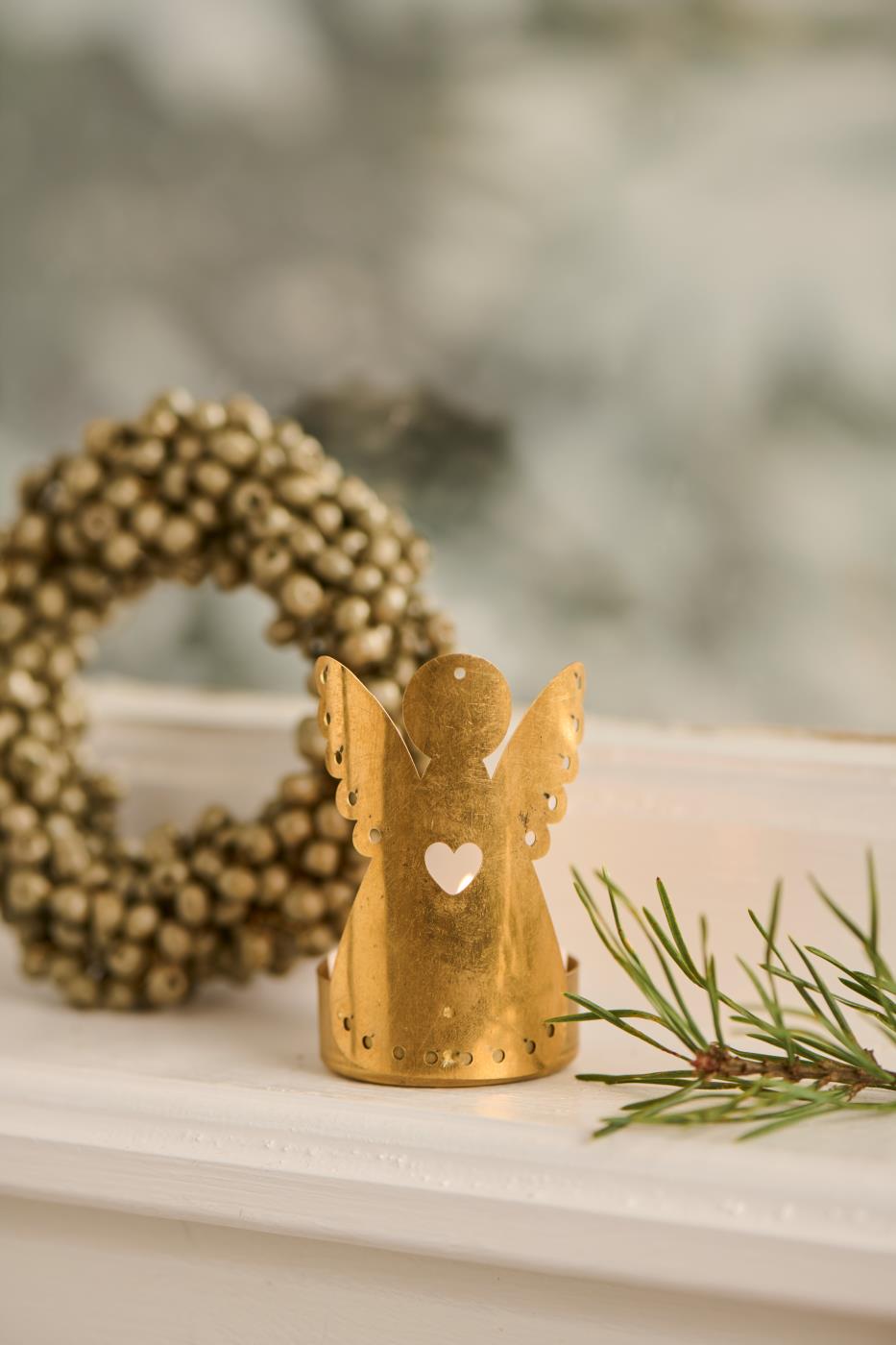 Candle holder f/tealight angel Gloria