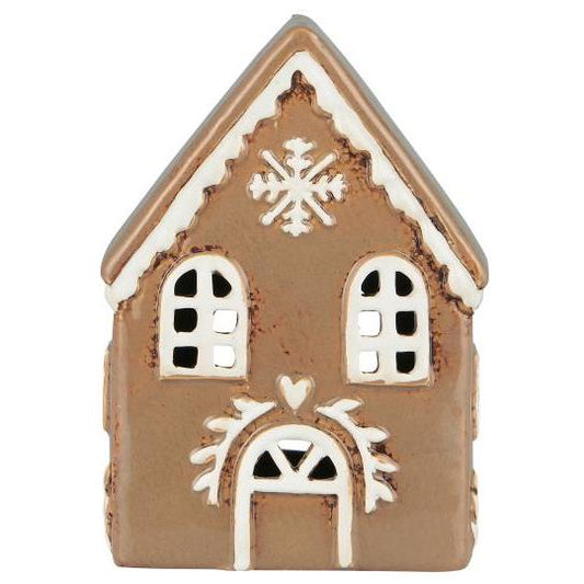 House f/tealight Stillenat Gingerbread snowflake