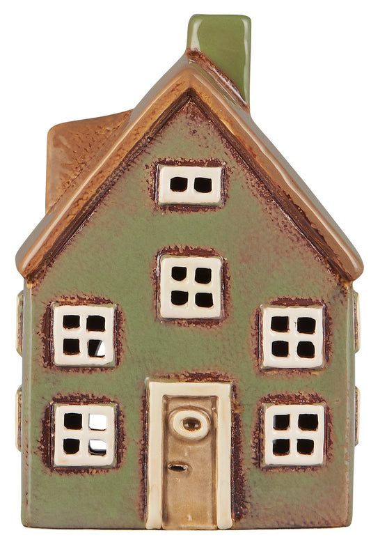 House f/tealight Nyhavn brown door