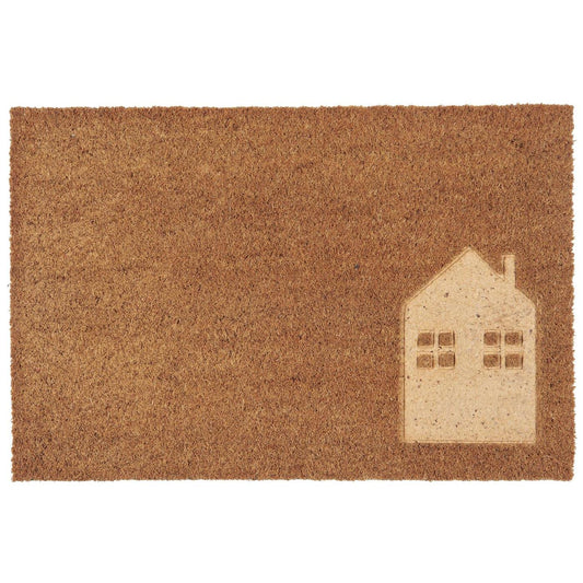 Doormat embossed house