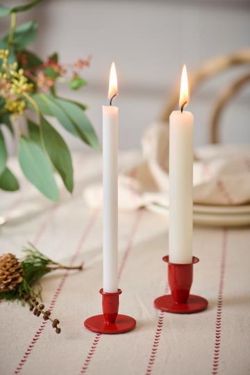 Candle holder f/1.3 cm candle Hygge - red
