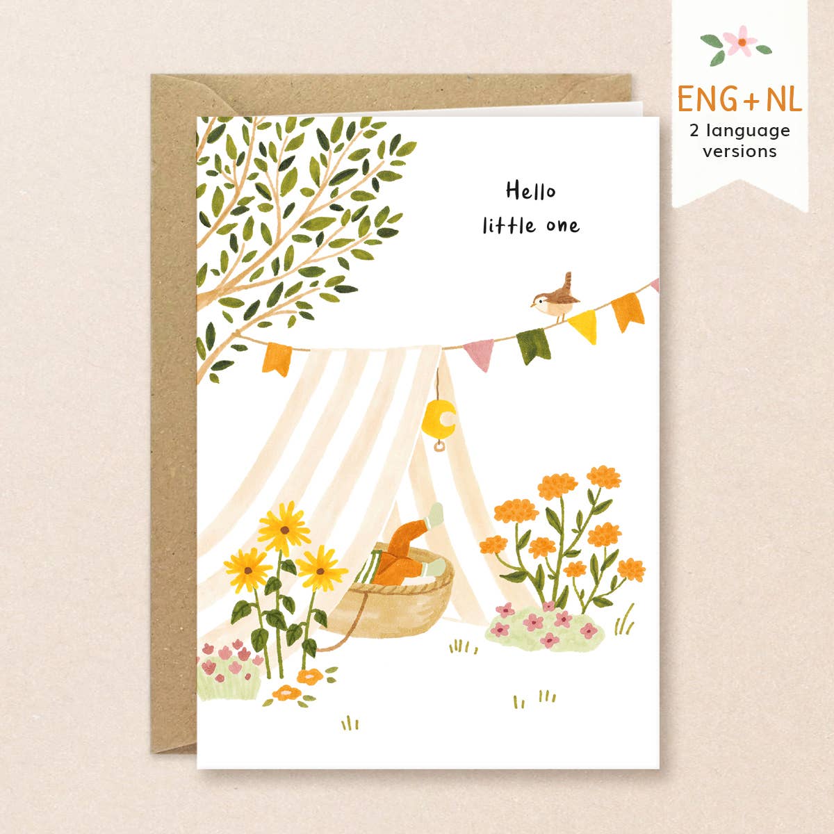 Baby card garden - Hello little one: Dutch
