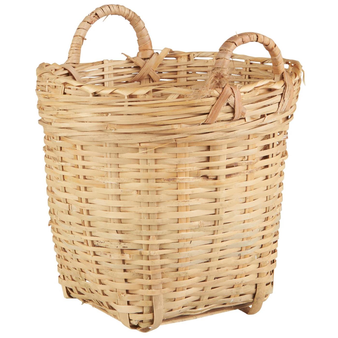 Basket bamboo w/handles