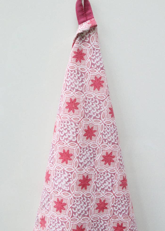 Dishcloth | Stars Roza | Handblockprinted