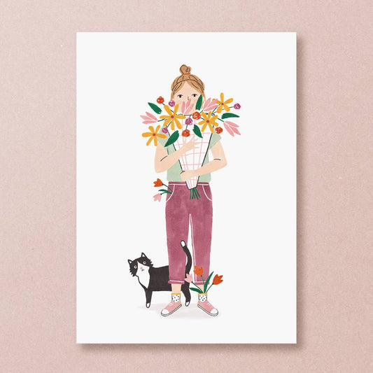 Flower Girl Postcard