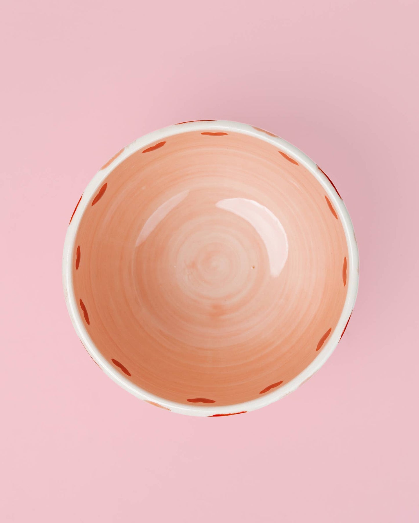 Striped Ceramic Bowl – Hand-Painted - Sweetheart