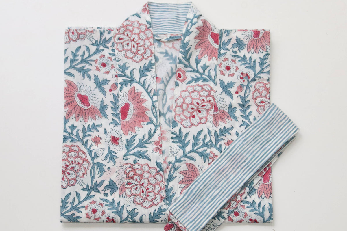 Handmade cotton Kimono Sunny Day Cherry