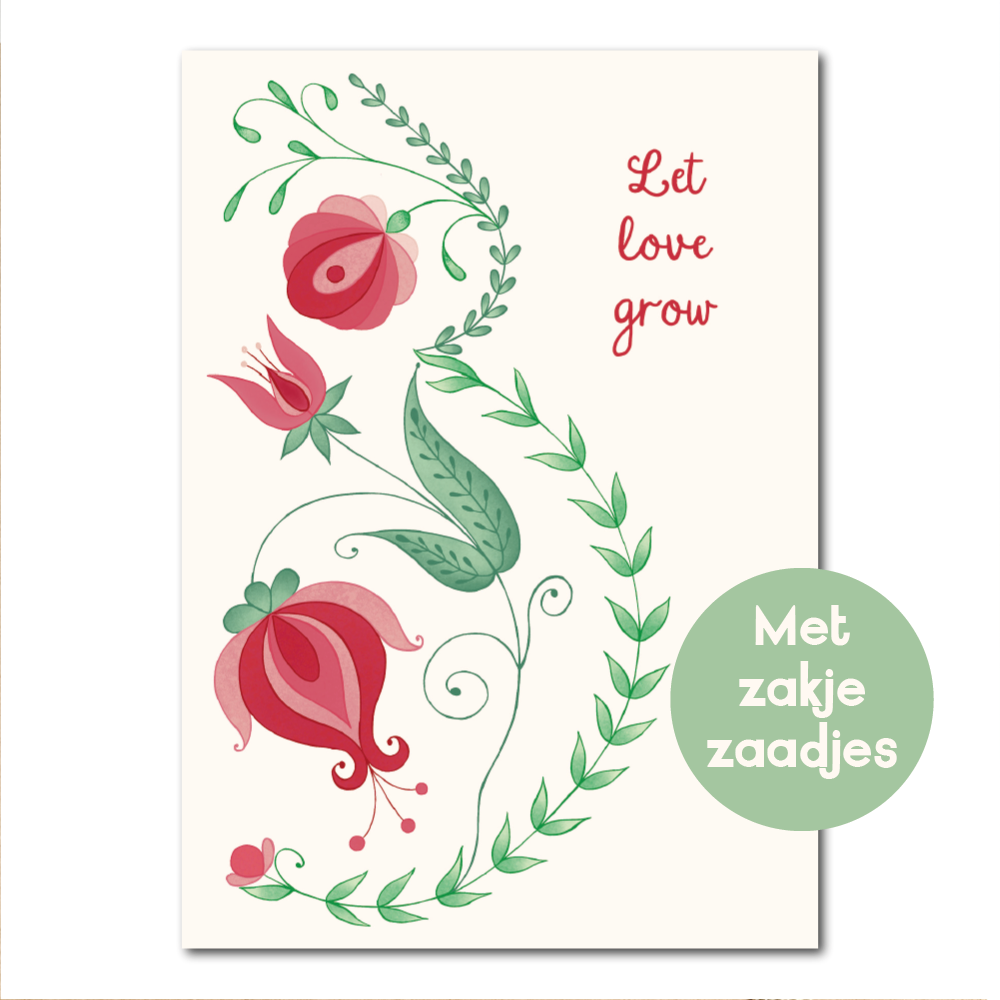 Let love grow | Card with flower seeds