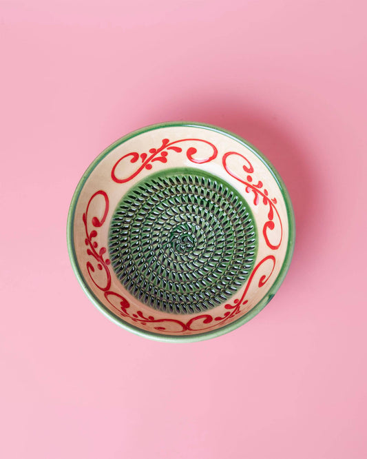 Medium Vintage Pottery Grater Plate / Alhambra