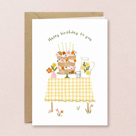 Greeting card cake - Happy birthday