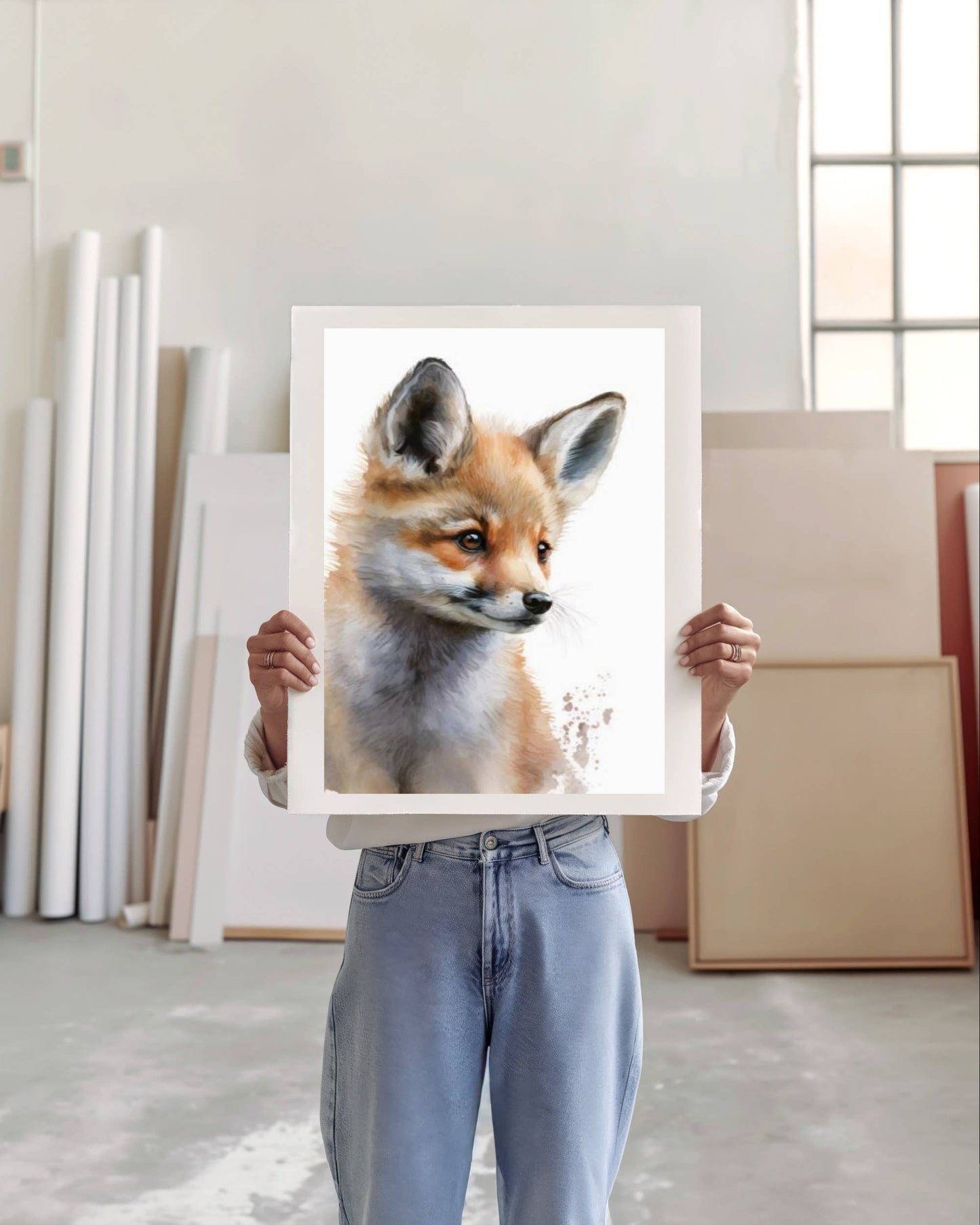 Poster Print Little fox A4