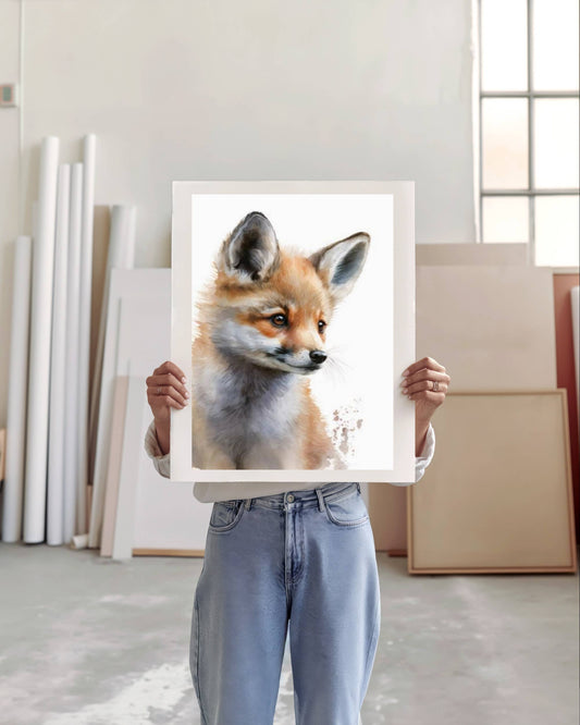 Poster Print Little fox A4