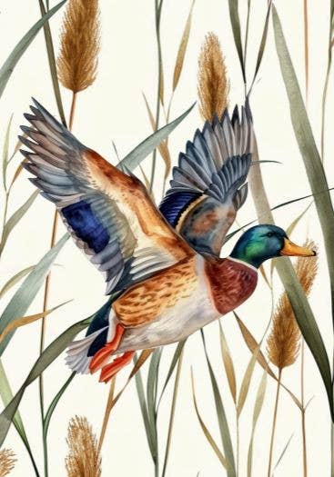 Sustainable postcard the duck