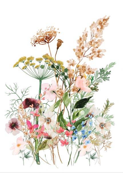 Sustainable postcard  wildflowers
