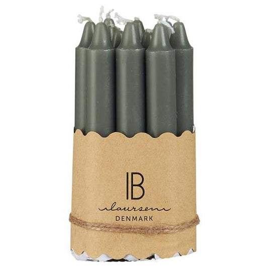Taper candle bundle w/10 pcs dark grey Ø:1.3 H:10