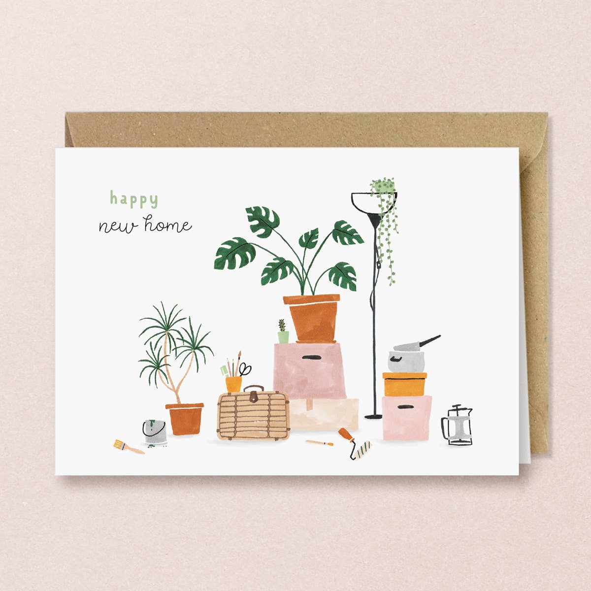 Happy New Home Boxes Greeting Card