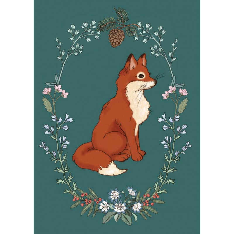 Postcard Midnight Fox