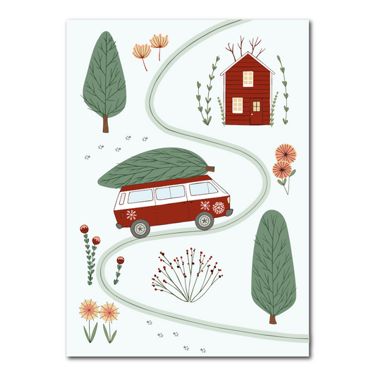 Camper van | Christmas card