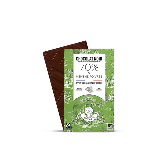 Noir 70% cacao Bio & Menthe Poivrée