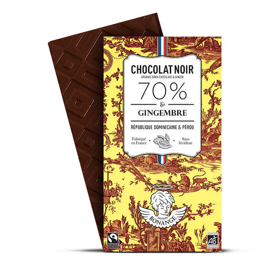 Noir 70% Bio & Gingembre 80g