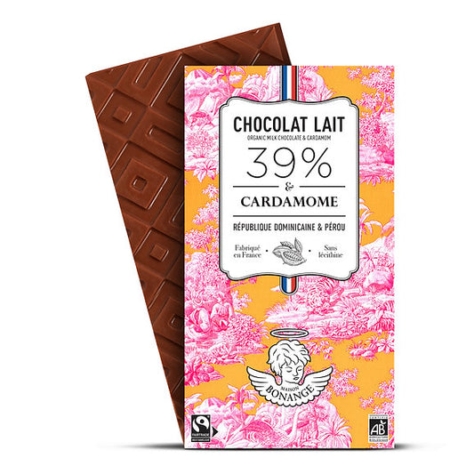 Organic Milk Chocolate 45% & Cardamom 75g