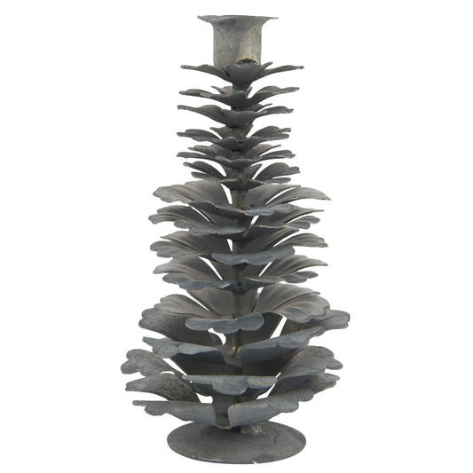 Candle holder f/1.3 cm candle cone metal tall