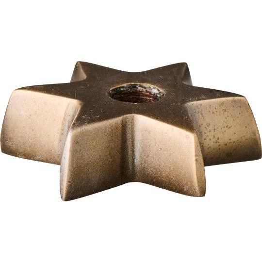 Candle holder f/1.3 cm candle star-shaped