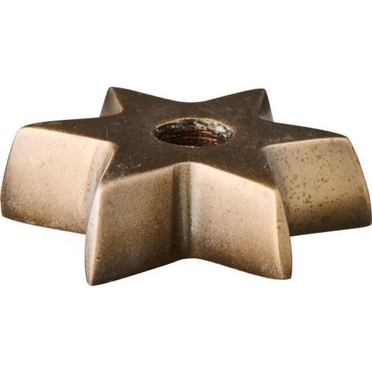 Candle holder f/1.3 cm candle star-shaped