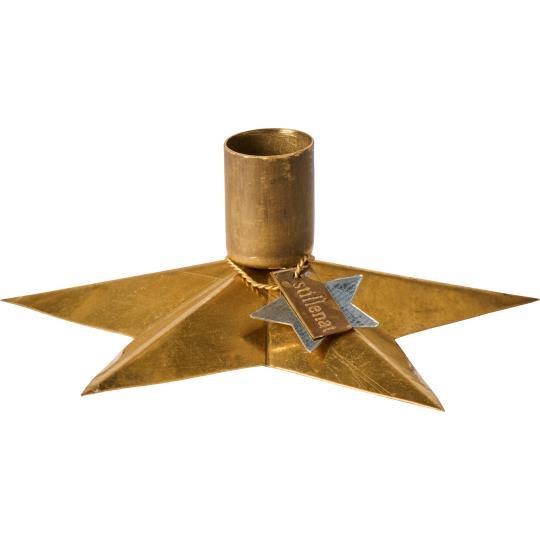 Candle holder f/1.3 cm candle star-shaped Gloria