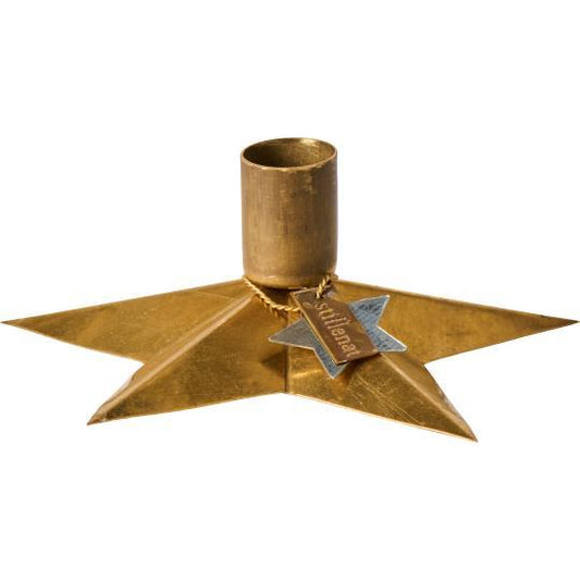 Candle holder f/1.3 cm candle star-shaped Gloria