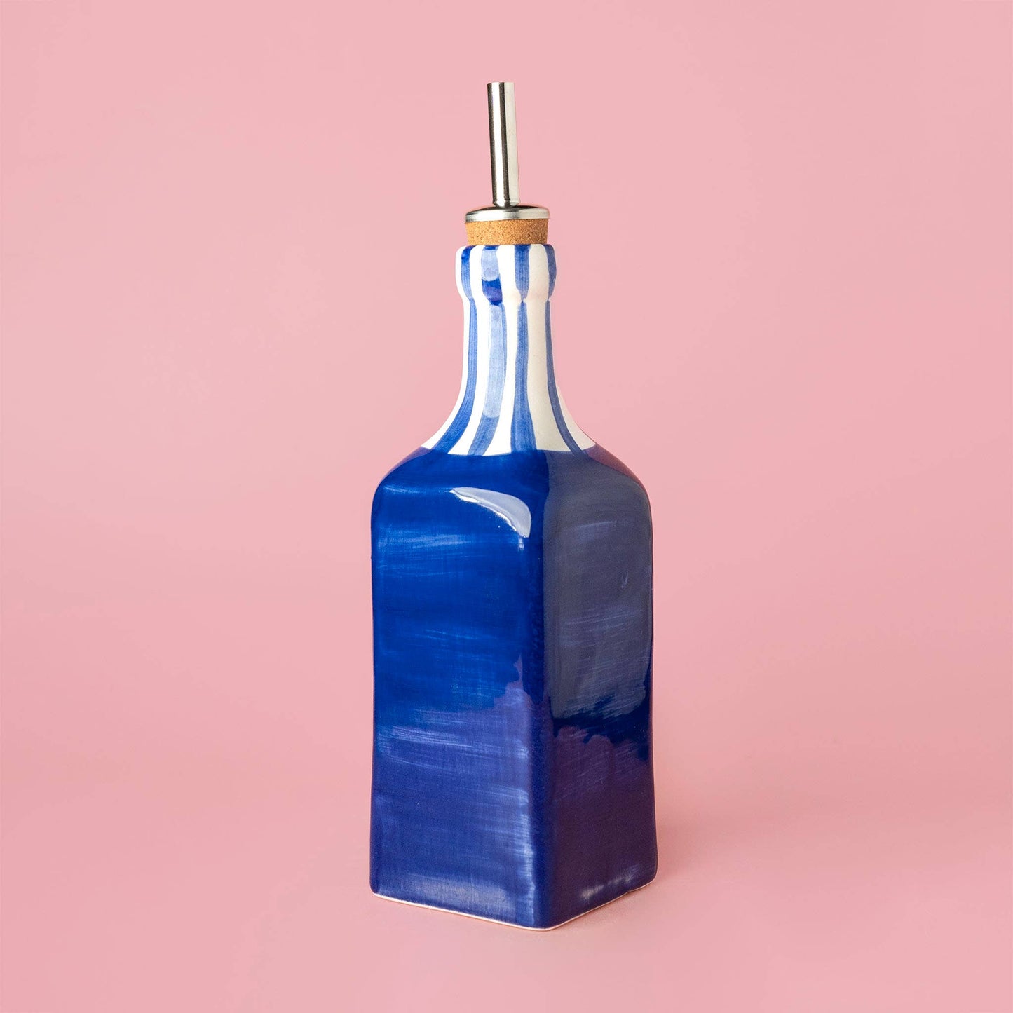 Artisanal Ceramic Oil Dispenser - Blue & White / Costa Azul