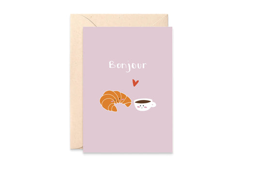 Carte 'Bonjour Croissant'