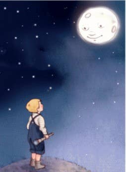 Postcard Man In The Moon