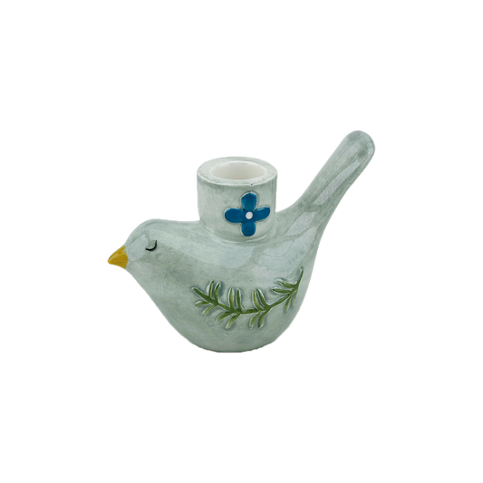Bird candle holder small L12 D6 H9 cm