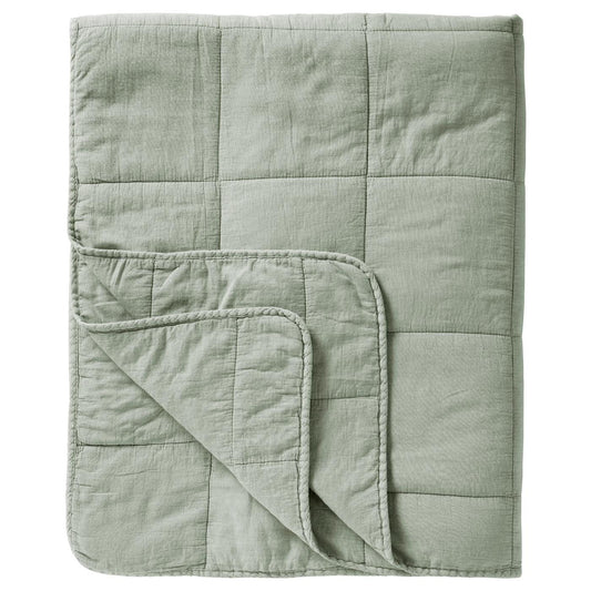 Vintage quilt bedspread double pistachio