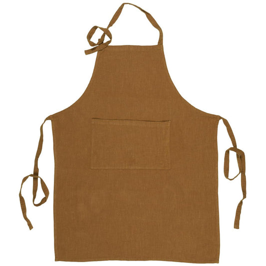Apron w/pocket cognac