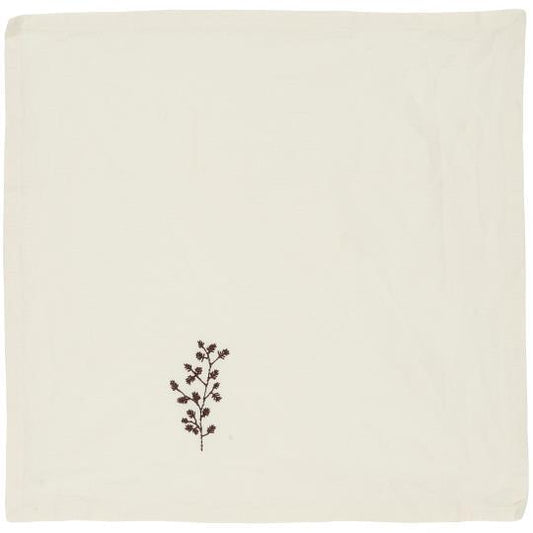 Napkin Tradition branch w/cones butter cream