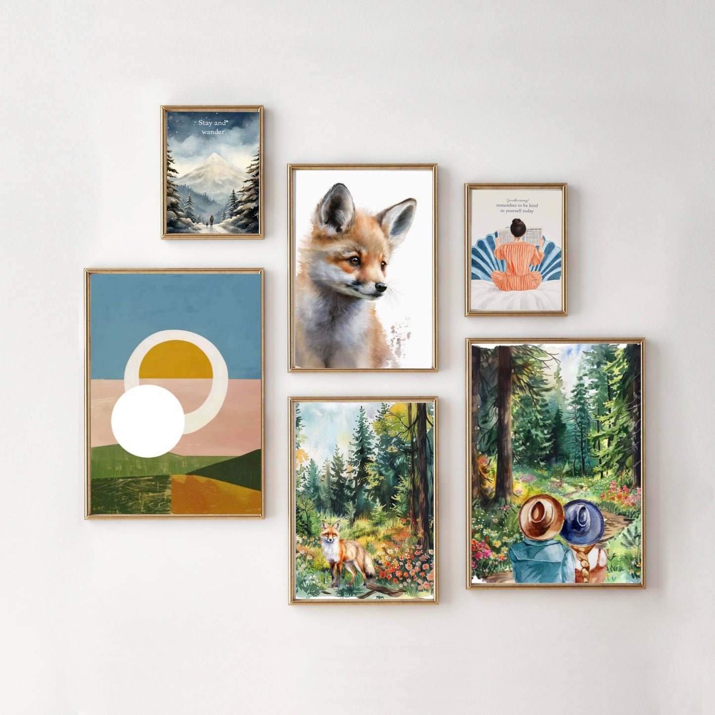 Poster Print Little fox A4