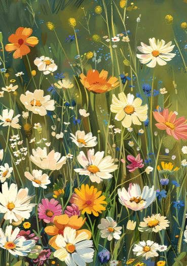 Sustainable postcard Flower field